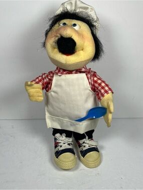 Sher Stuff Doll Ryan Gourley Chef Soft Sculpt Plush Vintage Folk Art 18" 1985